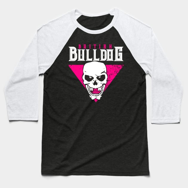 British Bulldog - Hart Foundation Baseball T-Shirt by lockdownmnl09